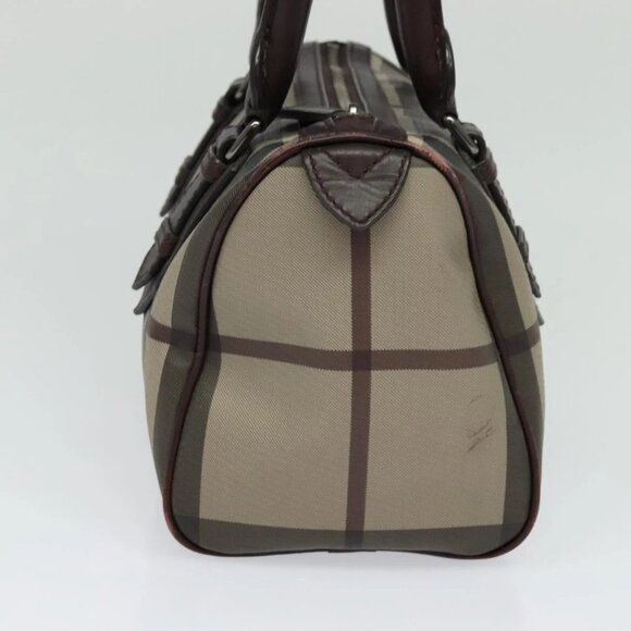 BURBERRY Nova Check Hand Bag PVC Beige Auth - Picture 3 of 16